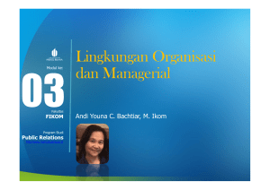 Lingkungan Organisasi dan Managerial