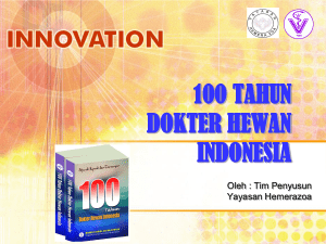 100 TAHUN DOKTER HEWAN INDONESIA