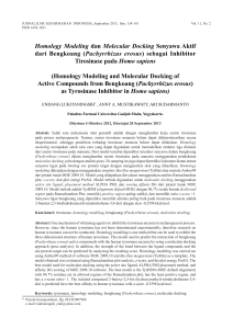 Homology Modeling dan Molecular Docking Senyawa Aktif dari