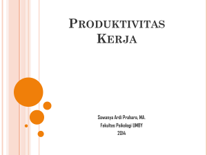 Produktivitas Kerja