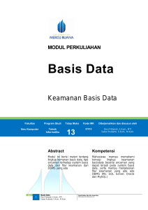 Sesi 13 - Basis Data