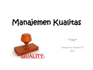 Manajemen Kualitas - Telkom University