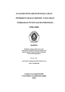 analisis pengaruh pengeluaran pemerintah dan defisit anggaran