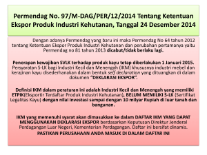 Permendag No. 97/M-DAG/PER/12/2014 Tentang Ketentuan Ekspor