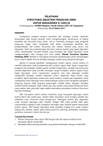 Metode Penelitian Structural Equation Modeling SEM