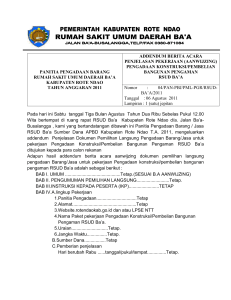 ADDENDUM BERITA ACARA LELANG PENGADAAN