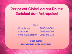 Perspektif Global dalam Politik, Sosiologi dan Antropologi