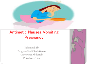 Antimetic nause vomiting pregnancy