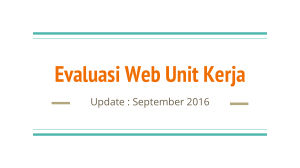Evaluasi Web Unit Kerja Bulan Sept 2016