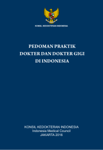 pedoman praktik dokter dan dokter gigi di indonesia
