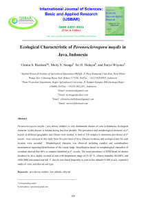 Ecological Characteristic of Peronosclerospora maydis in Java