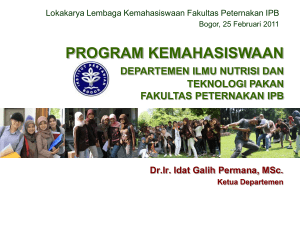 Program Kemahasiswaan Departemen INTP IPB