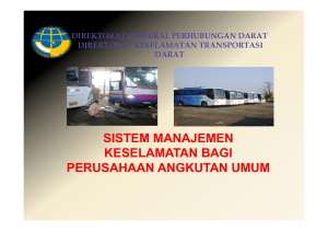 sistem manajemen keselamatan bagi perusahaan angkutan umum