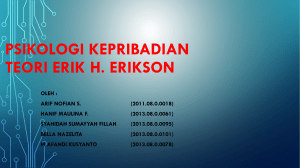 psikologi kepribadian teori erik h. erikson