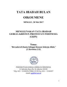 tata ibadah bulan oikoumene