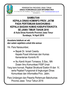 Konsep Sambutan - Kominfo Jatim - Pemerintah Provinsi Jawa Timur