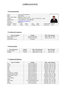 CURRICULUM VITAE