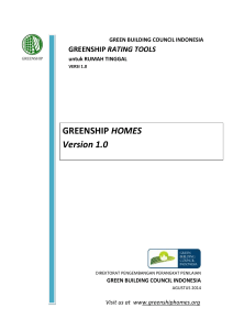 GREENSHIP Homes Ver 1.0 - Green Building Council Indonesia