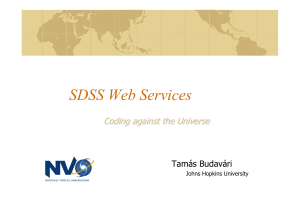SDSS Web Services