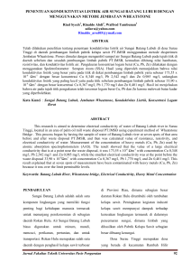 penentuan konduktivitas listrik air sungai batang - E