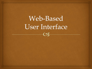 Web Based UI