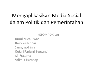 Mengaplikasikan Media Sosial dalam Politik dan Pemerintahan