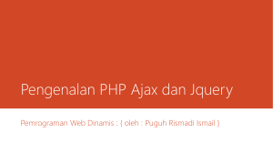 Pengenalan PHP Ajax dan Jquery