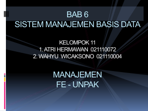 Bab 6 Sistem Manajemen Basis Data