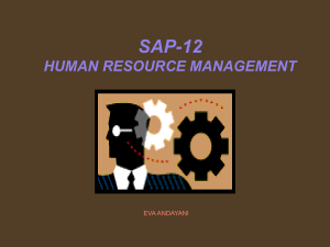 SAP-12 HUMAN RESOURCE MANAGEMENT