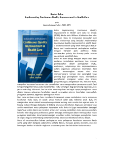 Bedah Buku: Implementing Continuous Quality Improvement in