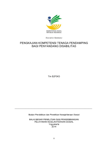 3. Kajian Kompetensi Tenaga Pendamping Disabilitas