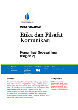 Filsafat hubungan dengan ilmu komunikasi