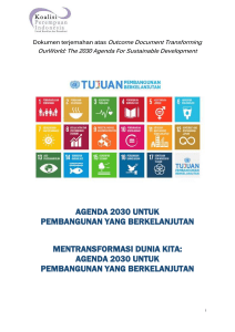 agenda 2030 untuk pembangunan yang berkelanjutan