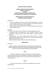 Undang-Undang Republik Indonesia Nomor 7 Tahun 1973