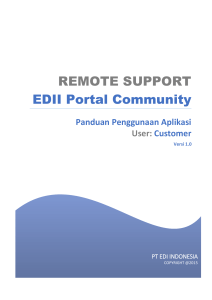 REMOTE SUPPORT EDII Portal Community