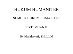 hukum humaniter - Repository UNIMAL