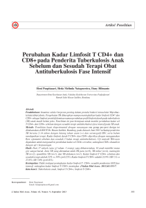 Perubahan Kadar Limfosit T CD4+ dan CD8+pada Penderita