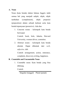 A. Noun Noun (kata benda)