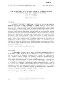 2. analisis petrografi terhadap contoh batuan - Digilib