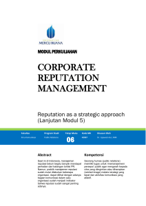 modul perkuliahan corporate reputation management