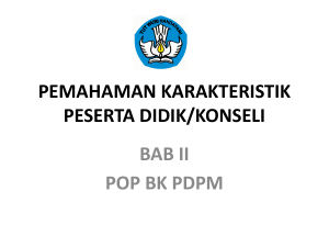 karakeristik peserta didik - Dispendik Ketenagaan Surabaya
