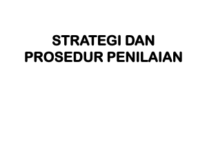 strategi dan prosedur penilaian