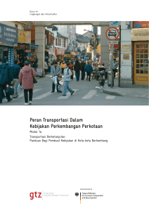 Peran Transportasi Dalam Kebijakan Perkembangan