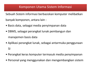 Komponen Utama Sistem Informasi