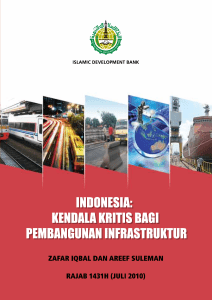 indonesia: kendala kritis bagi pembangunan infrastruktur