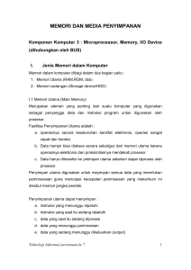 memori dan media penyimpanan