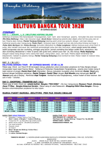 Bangka Belitung 1. BABEL 3D2N