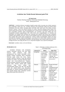 Arsitektur dan Teknik Desain Informasi pada Web