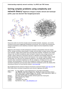 Understanding complexity network workshop 1 by IRGSC dan FISIP