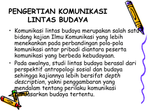 Sebagai contoh sulitnya memahami budaya di Indonesia